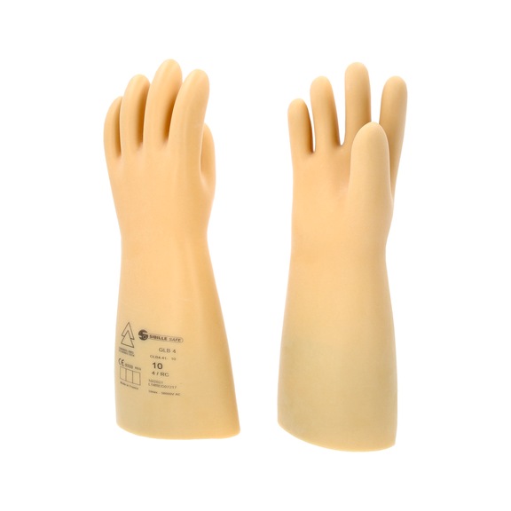 Electrician's protective glove with protective insulation, size 10, class 4, white - Electrician's protective glove with protective insulation