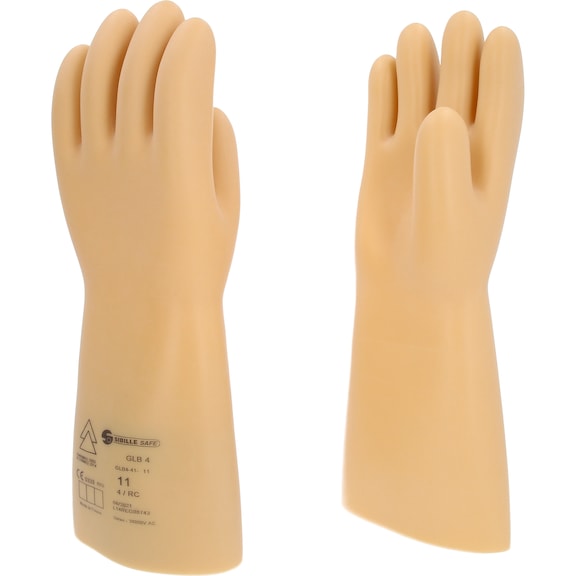 Electrician's protective glove with protective insulation, size 11, class 4, white - Electrician's protective glove with protective insulation