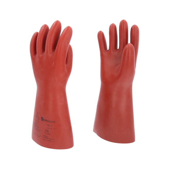 Electrician's protective glove with mechanical protection, size 10, class 3, red - Electrician's protective gloves with mechanical protection