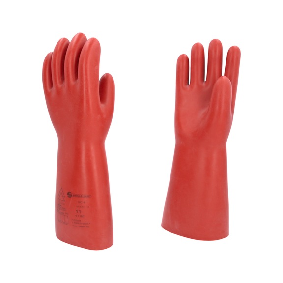 KS TOOLS Electrician's protective glove with mechanical protection, size 11, class 4, red - Electrician's protective gloves with mechanical protection