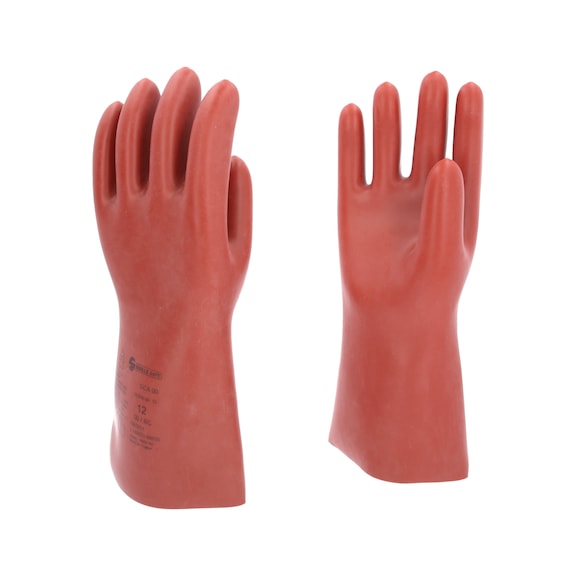 Electrician's protective glove with mechanical and thermal protection, size 12, class 00, red - Electrician's protective gloves with mechanical and thermal protection