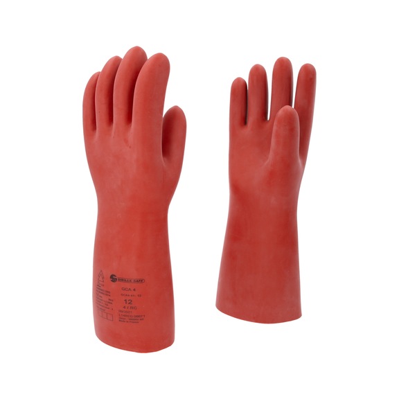 Electrician's protective glove with mechanical and thermal protection, size 12, class 4, red - Electrician's protective gloves with mechanical and thermal protection