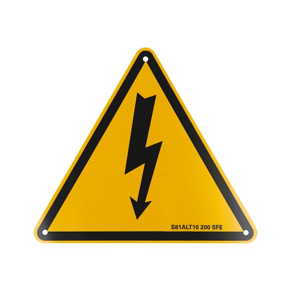 Hybrid warning sign flash, aluminium, 200 mm - Warning signs