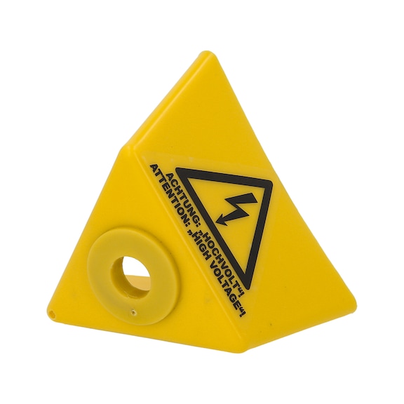 Roof display with lightning symbol and magnet - Warning sign with lightning symbol