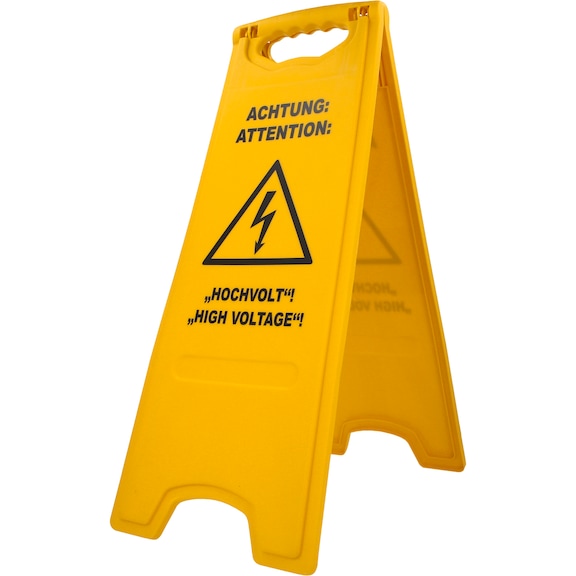 Stand with lightning symbol - Warning sign with lightning symbol