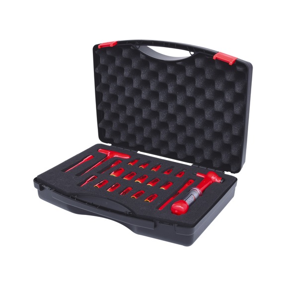 1/4 inch socket wrench set with insulated tools, 21 pieces 117.1878 - Socket wrench set with insulated tools