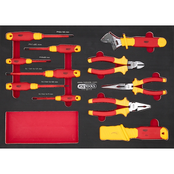 VDE pliers and screwdriver set, 11-piece - Pliers set