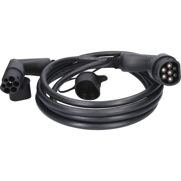 KS TOOLS Charging cable Type 2 to Type 2, 3 phases, max. 22 kW, 32 A, 400 V, Mode 3, (5 m) - Charging cable/adapter