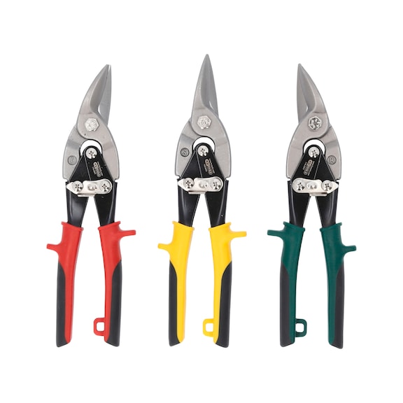 Lever sheet metal shears set, 3-piece 118.0050 - Scissors (hand tools, miscellaneous)