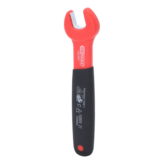 Insulated open-end wrench, 11 mm - Insulated open-end wrench