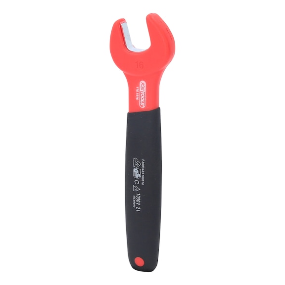 Insulated open-end wrench, 16 mm - Insulated open-end wrench