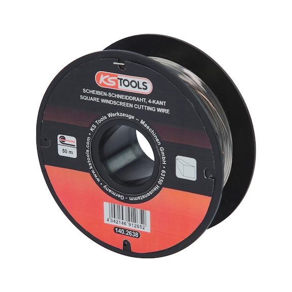 Disc cutting wire, square, 50 m on roll - Disc cutting wire