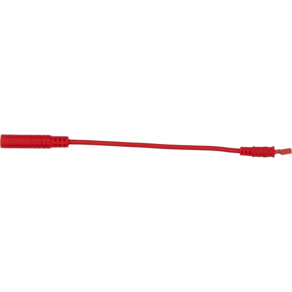 4.0 mm input socket to 2.0 mm flat test adapter socket (red) - Multimeter accessories