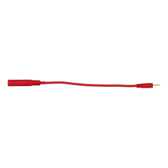 4.0 mm input socket to 2.0 mm test adapter plug, flat (red) - Multimeter accessories