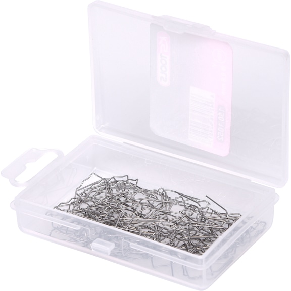 Repair clip, V-shape, D: 0.6 mm, 100 pieces - Bodywork component (motor vehicle, other)