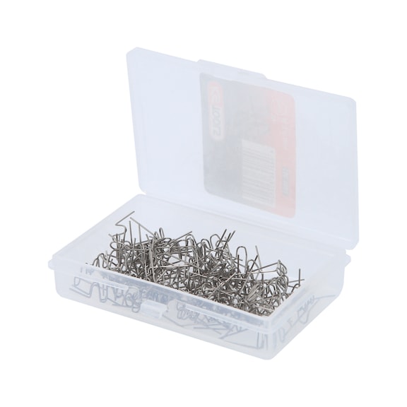 Repair clip W-shape D: 0.6 mm, 100 pieces - Bodywork component (motor vehicle, other)