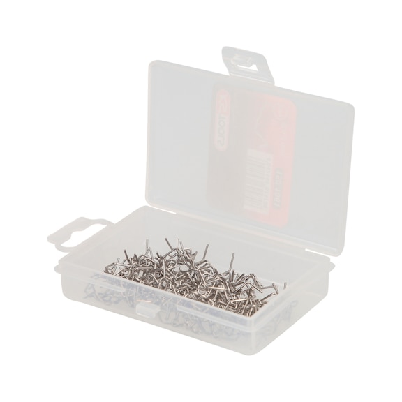 Repair clip, angled U-shape D: 0.8 mm, 100 pieces - Bodywork component (motor vehicle, other)