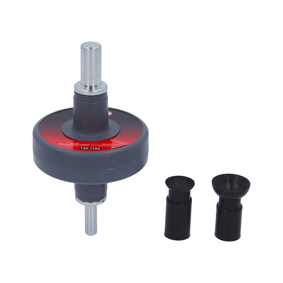 Valve grinding device with 2 suction plates, 3-piece - Cylinder head (automotive, assembly, other)