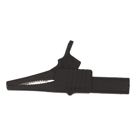 4.0 mm input socket to narrow crocodile clip, black - Multimeter accessories