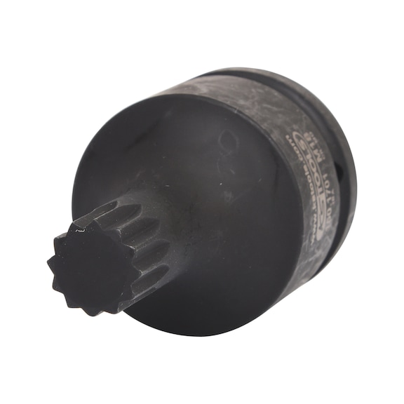 3/4 inch power bit socket for multi-tooth (XZN) screws, short - Additional bit socket