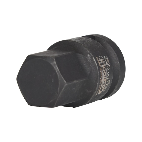 1/2 inch power bit socket, hexagon socket, 19 mm - 1/2 inch power bit socket