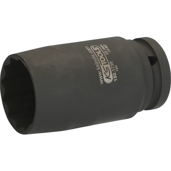 3/4 inch 12-point drive shaft power socket, thin-walled, 36 mm - 3/4 inch 12-point drive shaft power socket