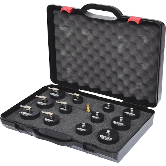 Turbocharger bayonet charge air system test case set, 13 pieces - Multifunctional tool