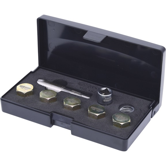KS TOOLS Oil drain plug thread repair kit, 12 pieces M15 x 1.5 - Special automotive tools Thread repair