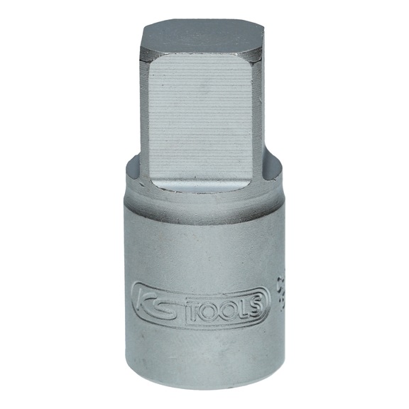 KS TOOLS 3/8 inch oil service bit socket for square socket screws, 14 mm - Oil service bit socket for square socket screws