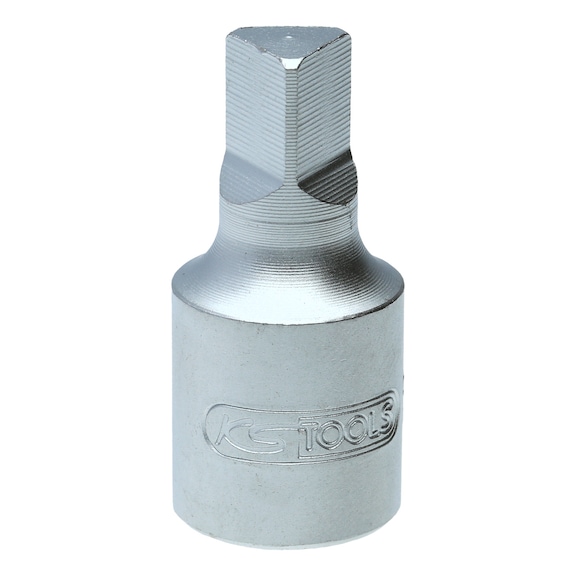 KS TOOLS 3/8 inch oil service bit socket for internal triangular socket, 10 mm 150.9121 - Oil service bit socket for square socket screws