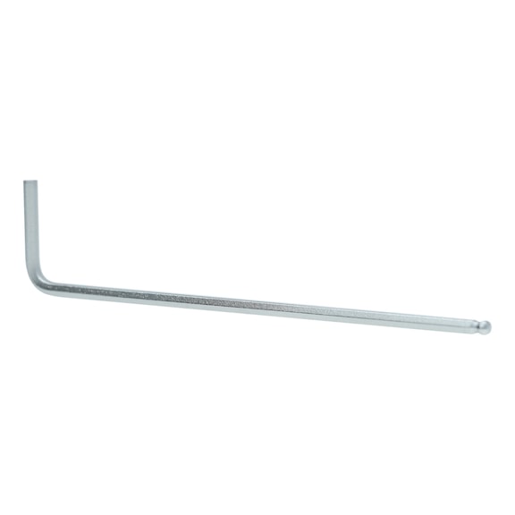 Ball-end hexagon socket angle pin wrench, long, 2 mm on hanger - Ball-end hexagon socket angle pin wrench, long