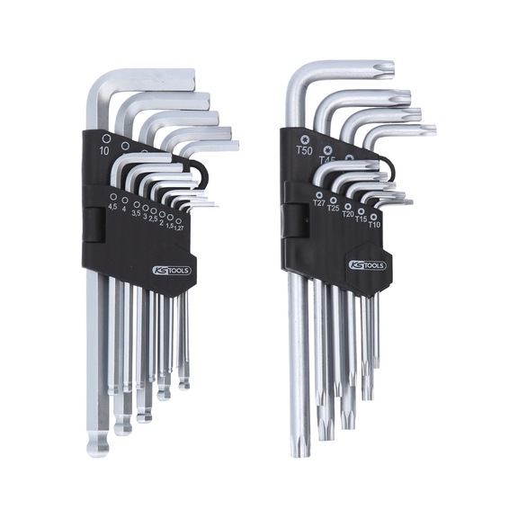 Angle pin wrench set, TX, hexagon socket, 22-piece - Socket wrench (set)