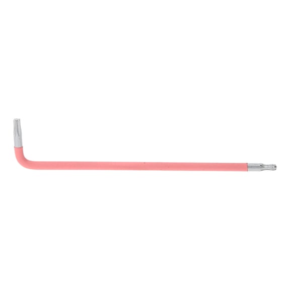 Ball-end TX L-shaped hex key, XL, T10, pink - TX angle pin wrench
