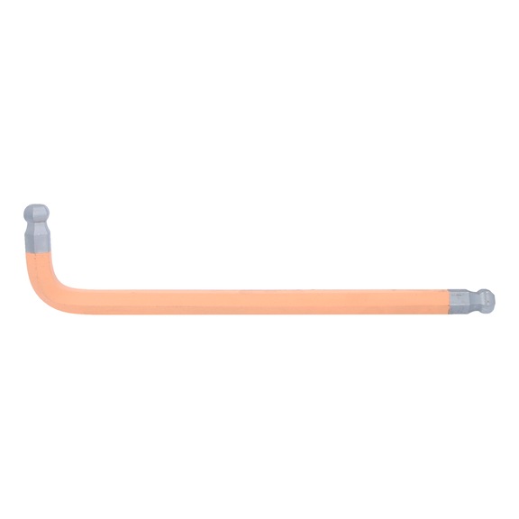 Double ball head hexagon socket angle pin wrench, XL, 17.0 mm, light orange - Double ball-end hexagon socket angle pin wrench XL