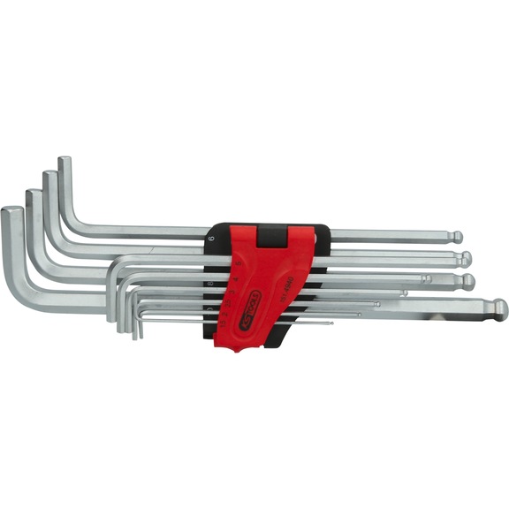 KS TOOLS Ball-head hexagon socket angle pin wrench set, XL, 10-piece 151.4940 - Socket wrench (set)
