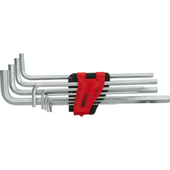 KS TOOLS Hexagon socket angle pin wrench set, extra long, 10-piece - Socket wrench (set)