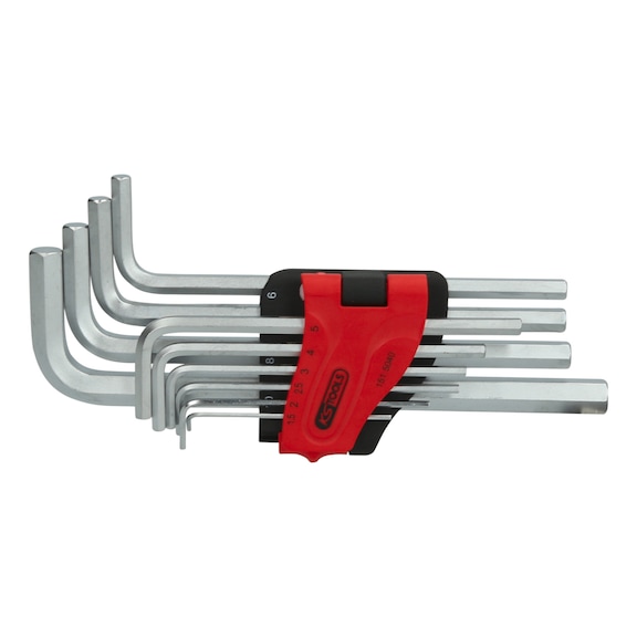 Hexagon socket hex key set, long, 10-piece - Socket wrench (set)