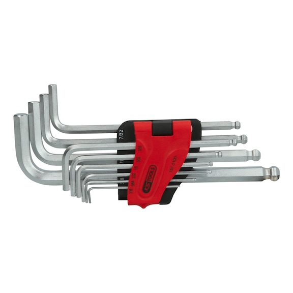 Ball-end hexagon socket angle key set, long, 10-piece 151.5100 - Socket wrench (set)