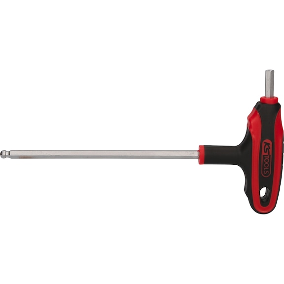 T-handle hexagon socket ball-end wrench, 6 mm on hanger - T-handle hexagon socket ball-end wrench