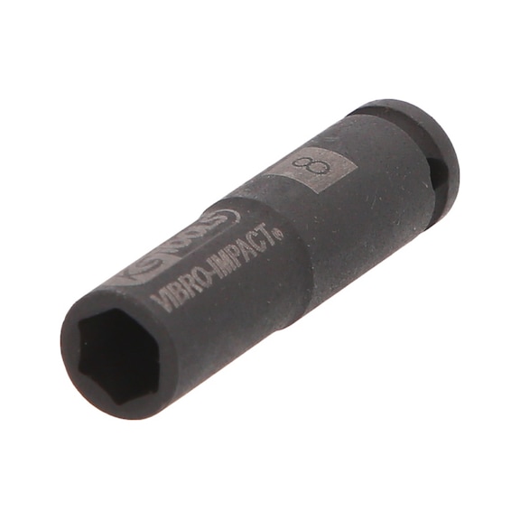 1/4 inch impact socket, long, 8 mm - 1/4 inch impact socket