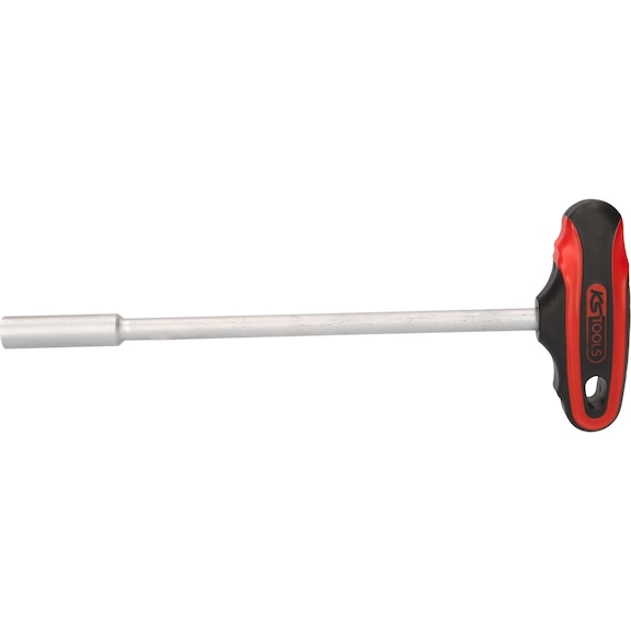 T-handle socket screwdriver, long, 10 mm on hanger - T-handle socket screwdriver