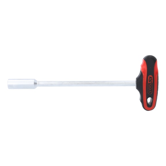 T-handle socket screwdriver, long, 14 mm on hanger - T-handle socket screwdriver