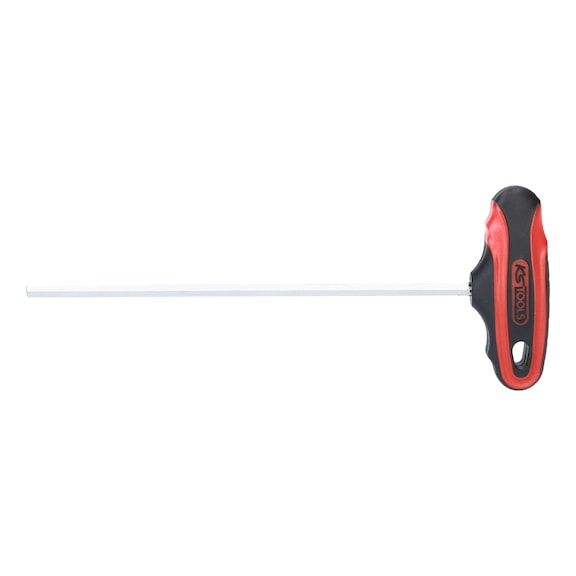 T-handle hex key, 4 mm, 180 mm on hanger - T-handle hexagon socket wrench