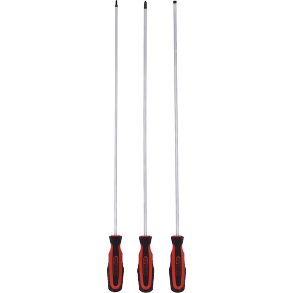 ERGOTORQUEplus screwdriver set, slotted, PH, TX, 3-piece. Extra long - ERGOTORQUEplus Screwdriver Set