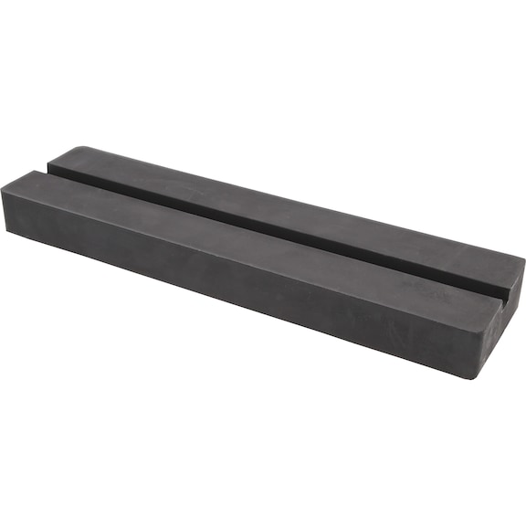 Rubber pad 09 with groove for lifting platforms, 373 x 100 x 35 mm - Rubber pad for lifting platforms