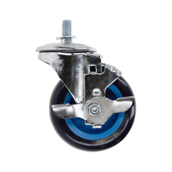 4-inch swivel castor with brake - Shunting jack (hydraulic): individual parts