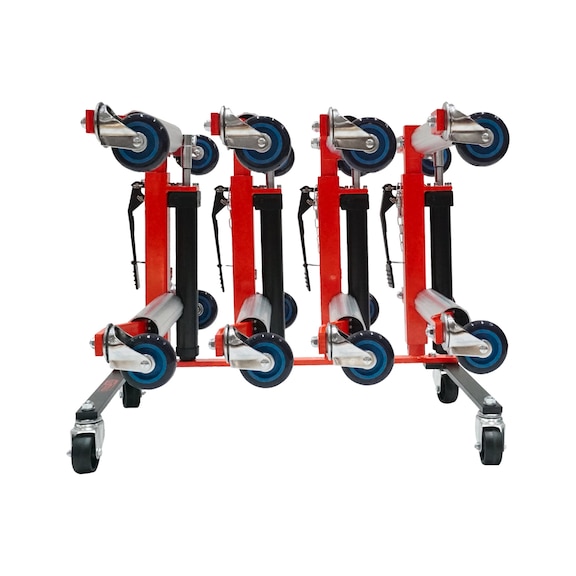 performance Storage rack with four hydraulic manoeuvring aids, 5-piece - Shunting jack (hydraulic)