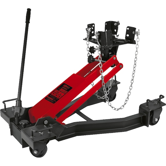 Performance Hydraulic gearbox jack with adjustable mounting plate, 1 t - Hydraulic gearbox jack