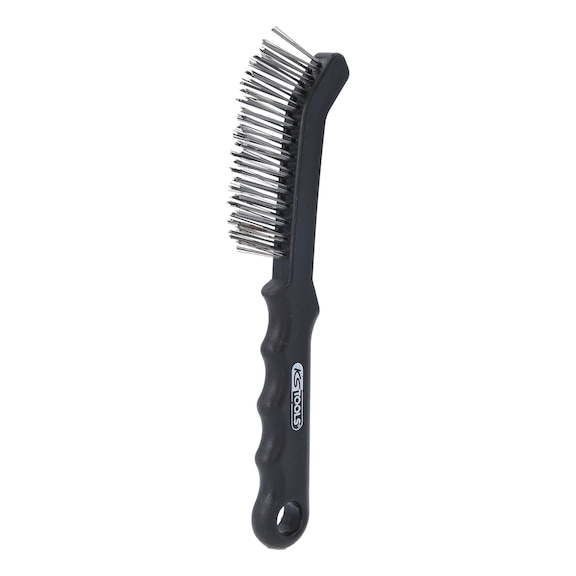 Steel wire brake caliper wire brush, 2 rows, straight - Brushes