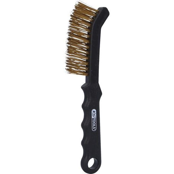 Brass wire brake caliper wire brush, 2 rows, smooth - Brushes